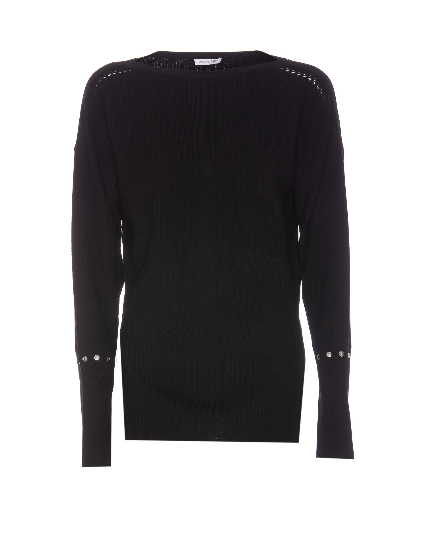 Shop Patrizia Pepe Sweater In Black