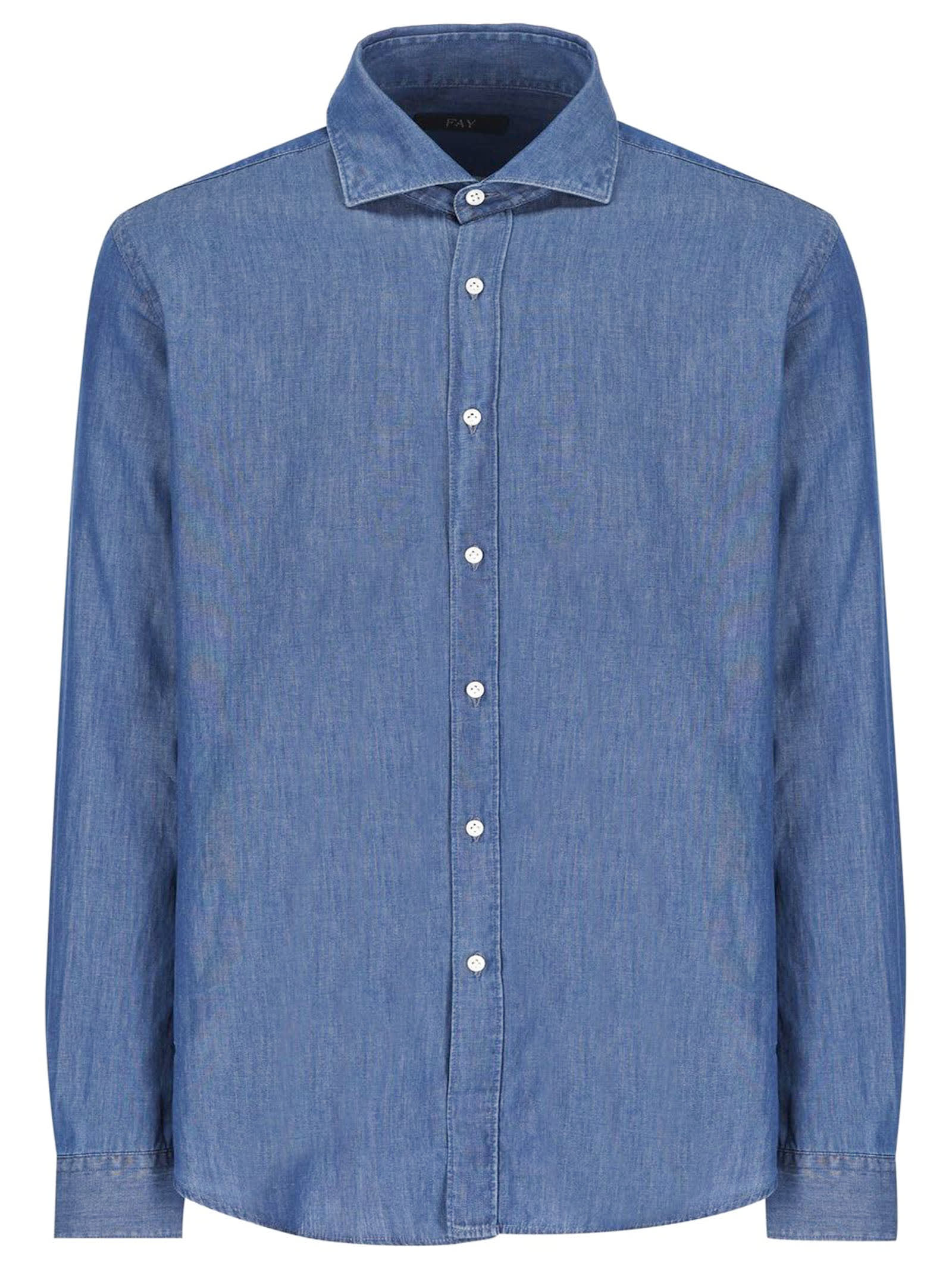 Blue Cotton Denim Shirt