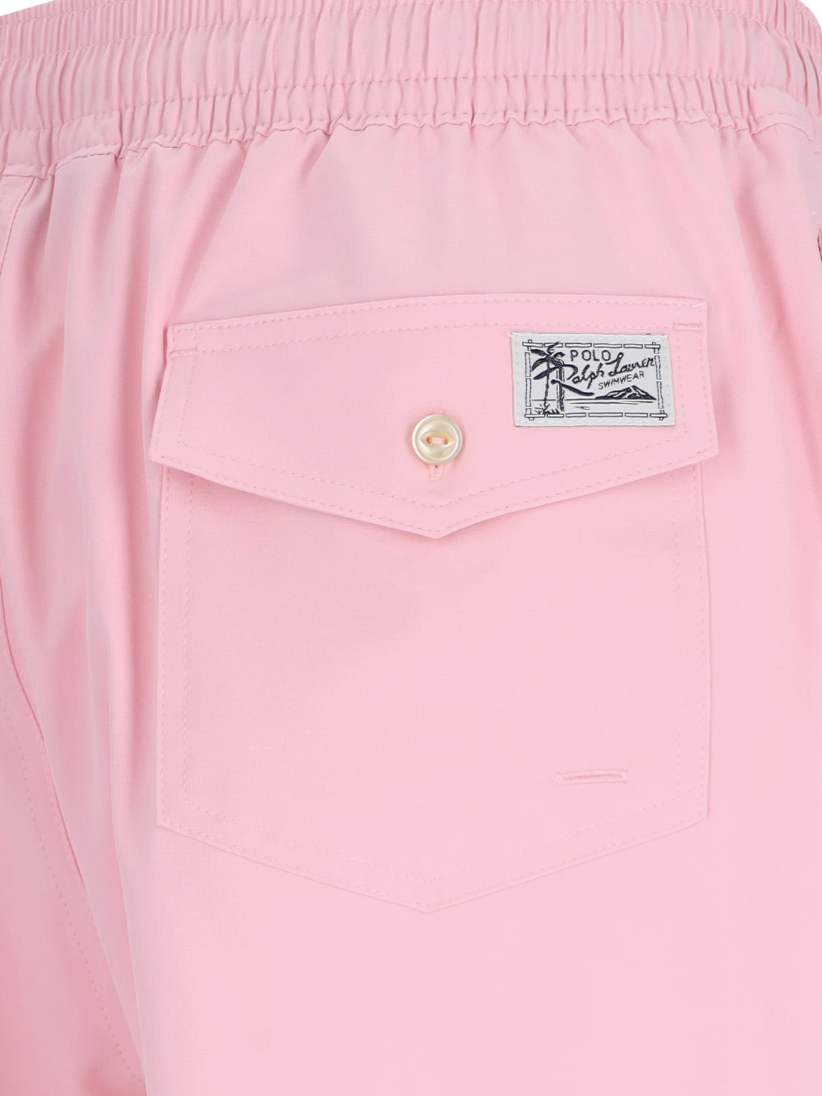 Shop Polo Ralph Lauren Traveler Swim Shorts In Pink