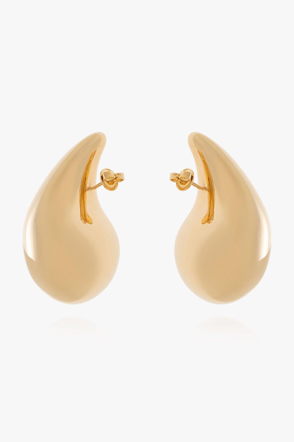 Shop Bottega Veneta Drop Earrings In Yellow Gold