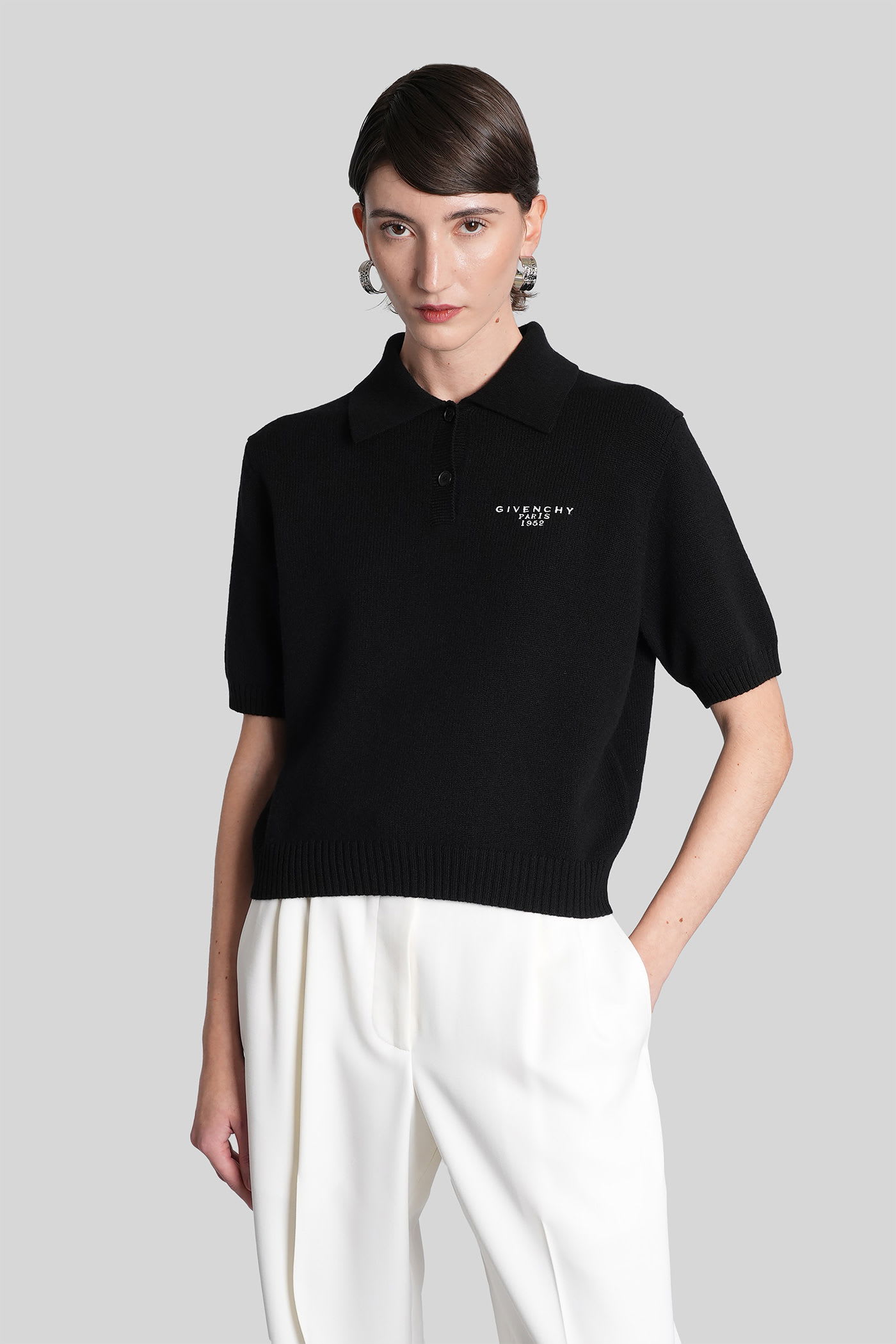 Givenchy Polo In Black Wool