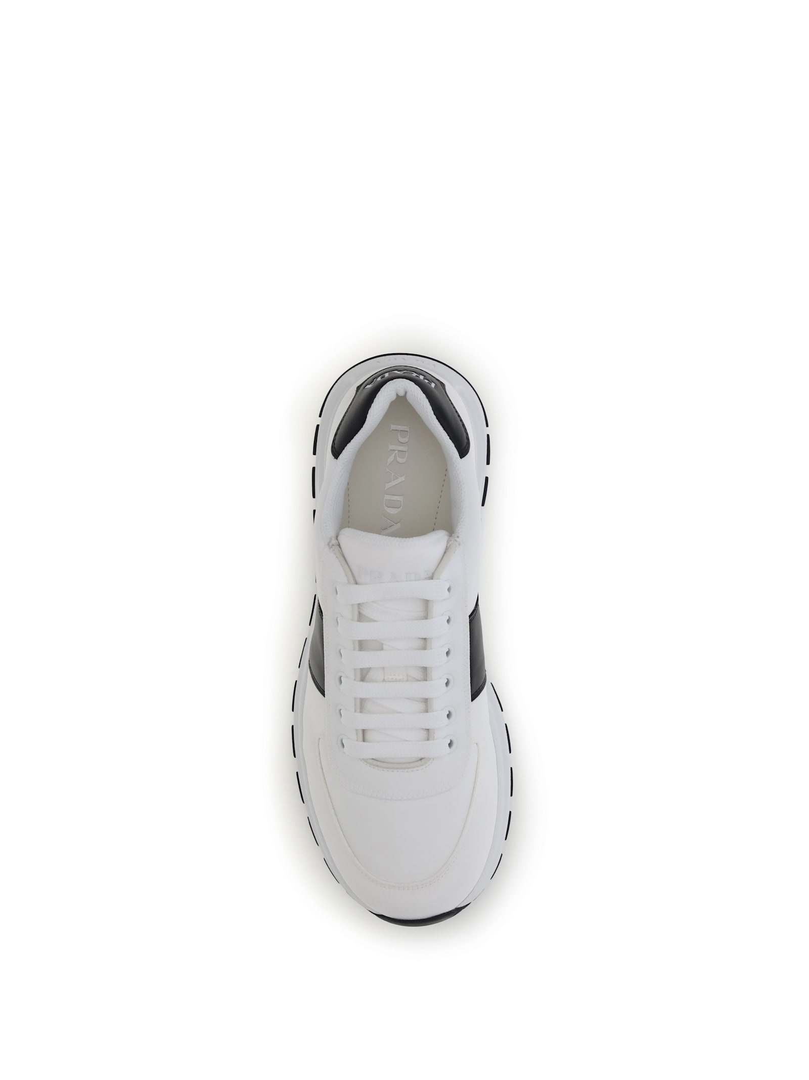 Prada Leather Sneakers In White