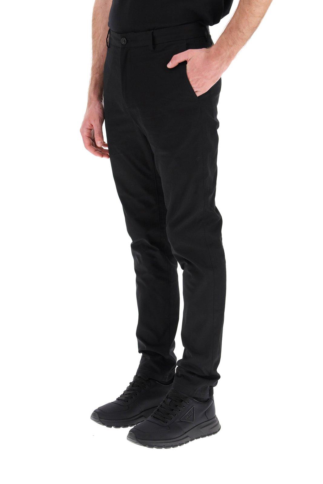 Shop Burberry Slim-fit Chino Pants In Black