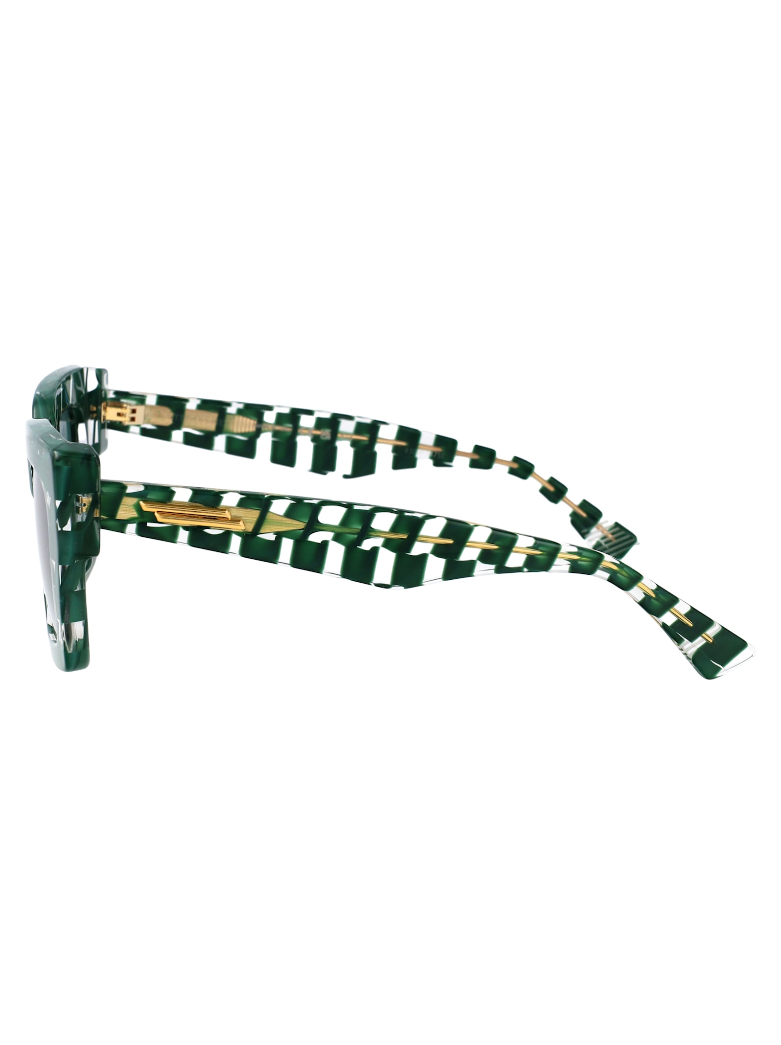 Bottega Veneta Bv1212s Sunglasses In Green-green-green