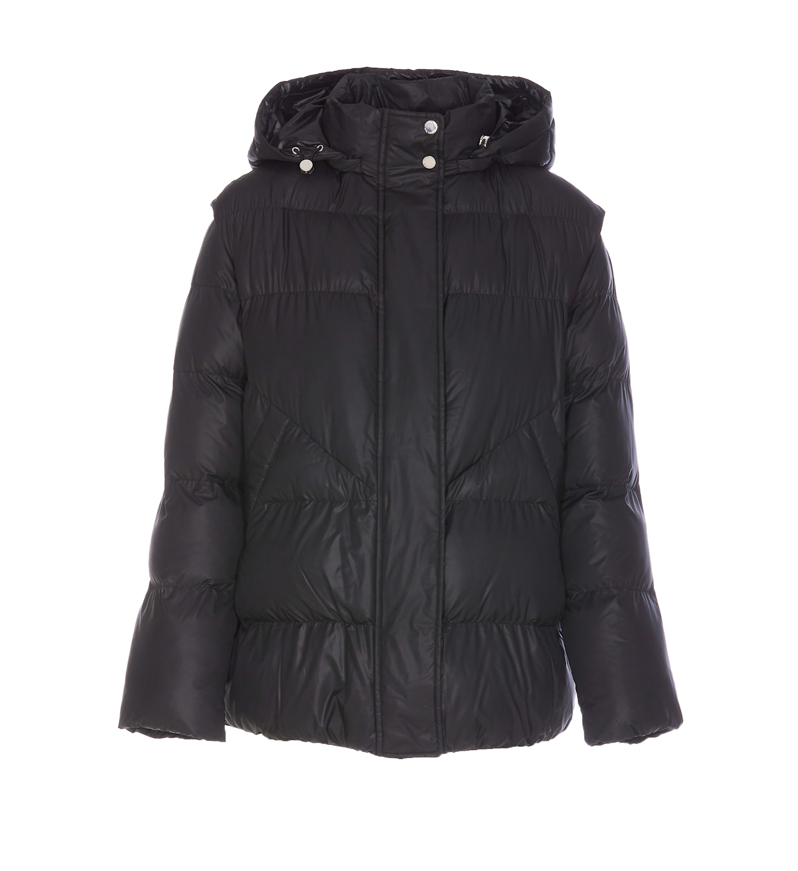 Shop Patrizia Pepe Down Jacket In Black