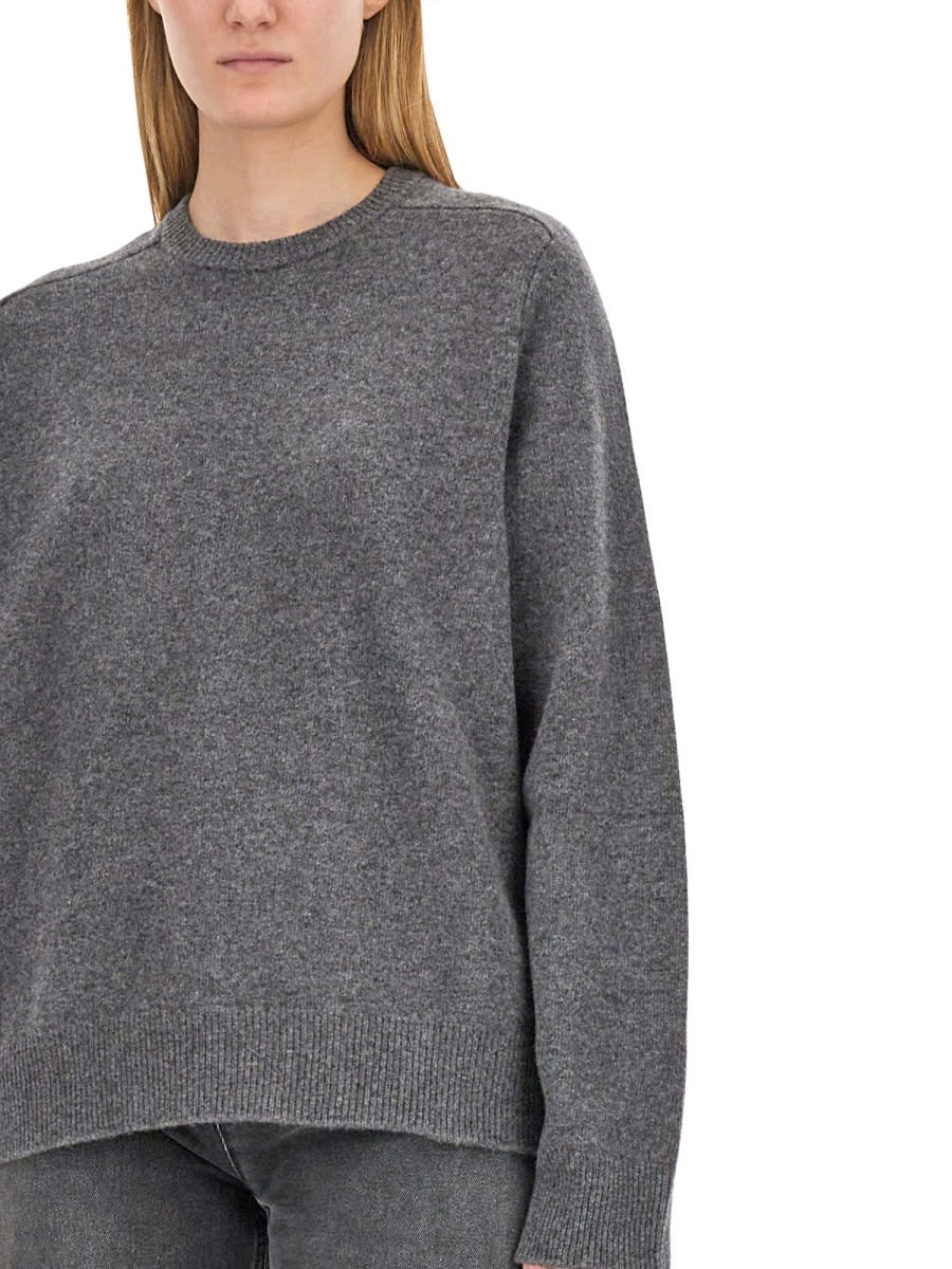 Shop Maison Margiela Wool Jersey. In Grey