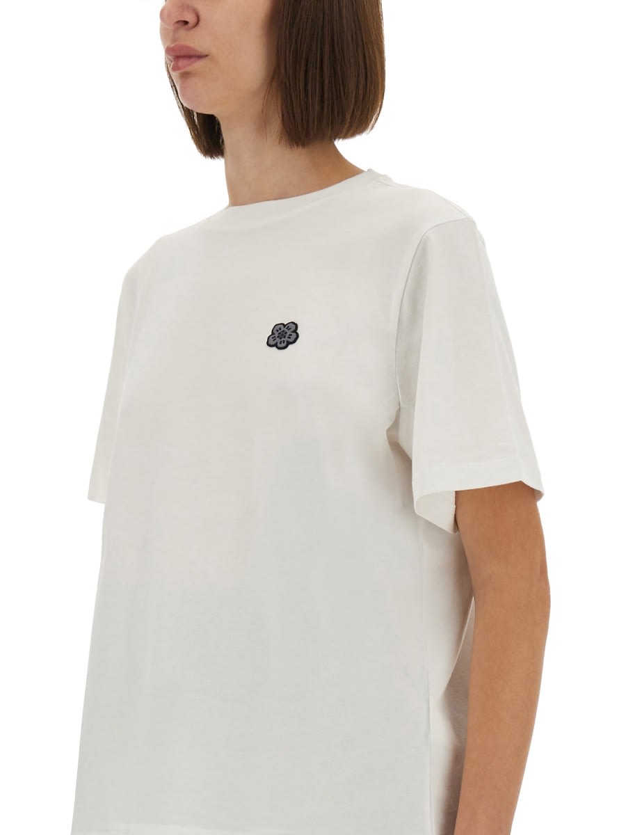Kenzo Boke Flower 2.0 T-shirt With Embroidery In White