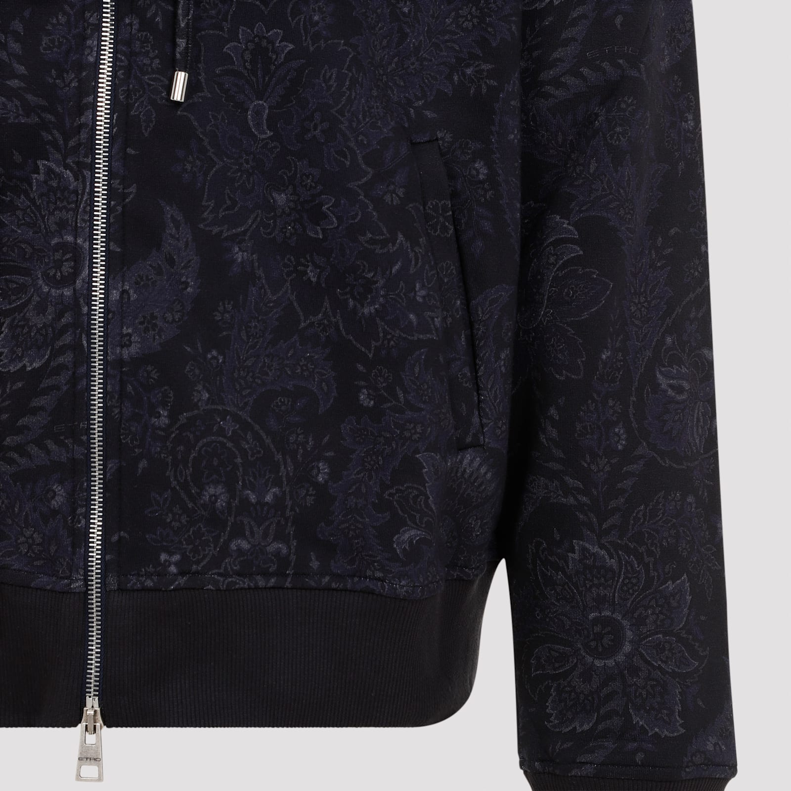 Shop Etro Zipped Hoodie In F.do Blu