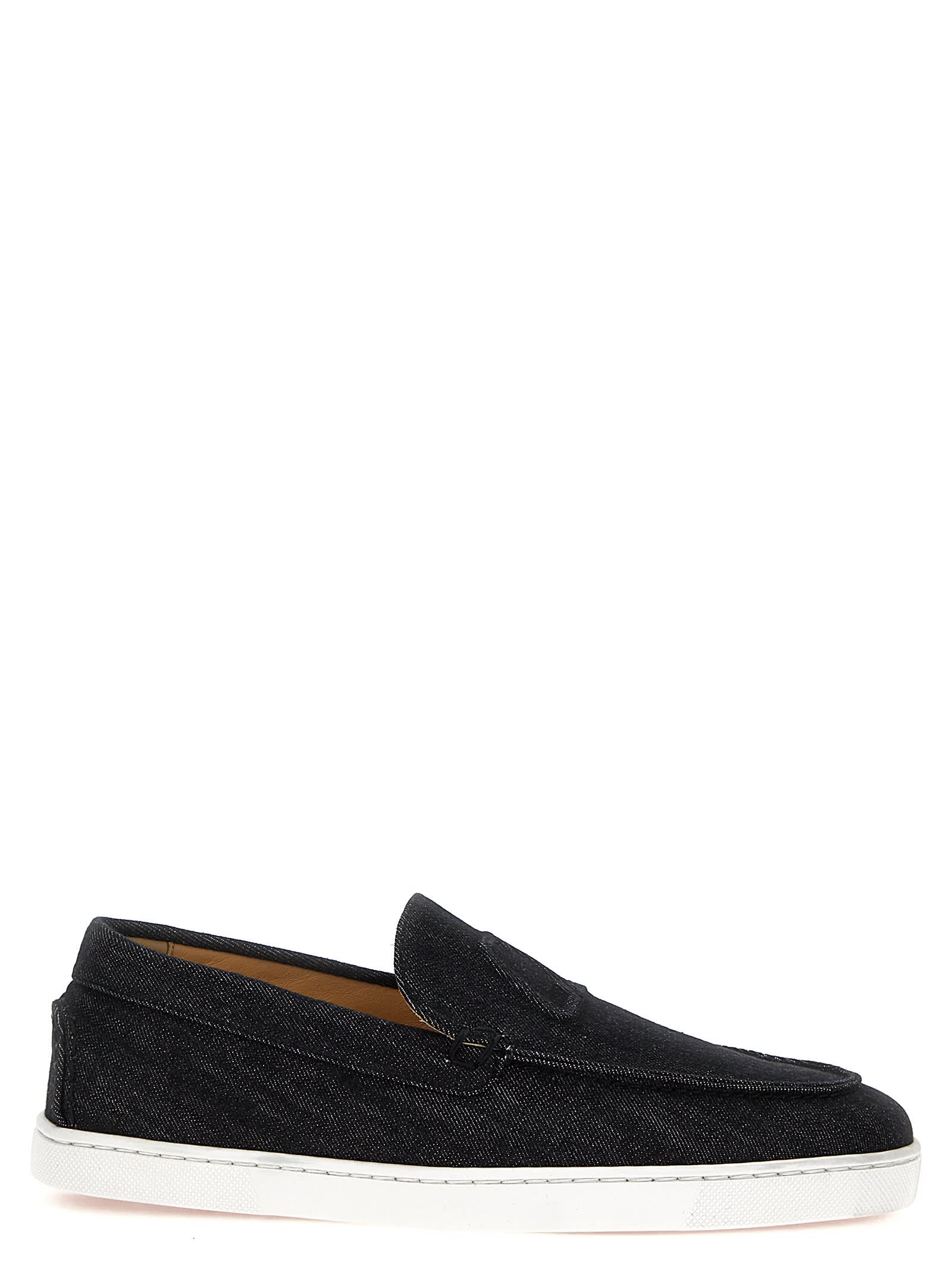 Shop Christian Louboutin Varsiboat Loafers In Black