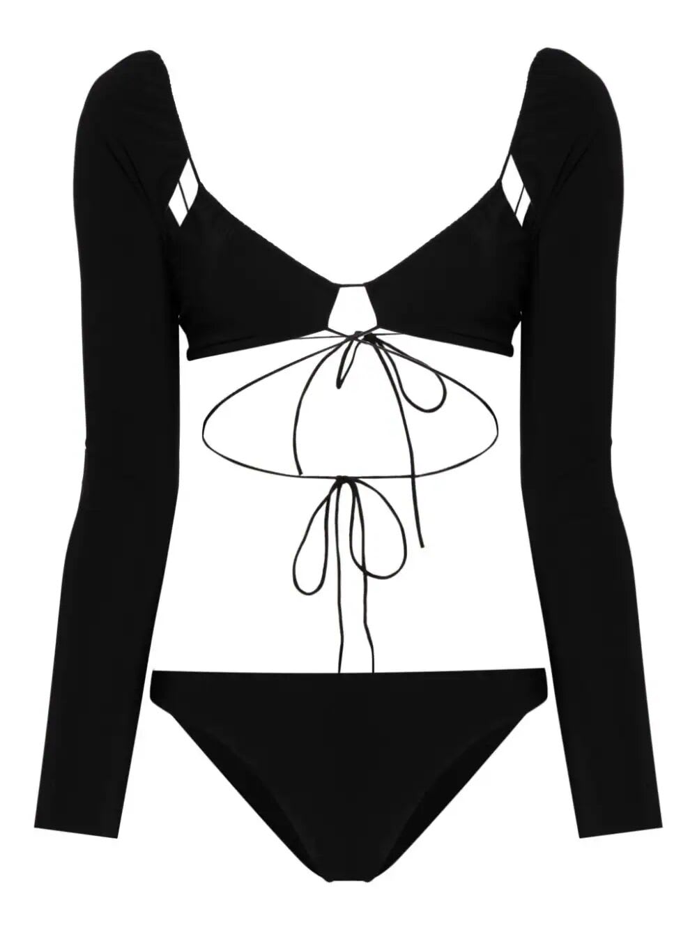 Shop Amazuìn Sue Swimsuit In Deep Black