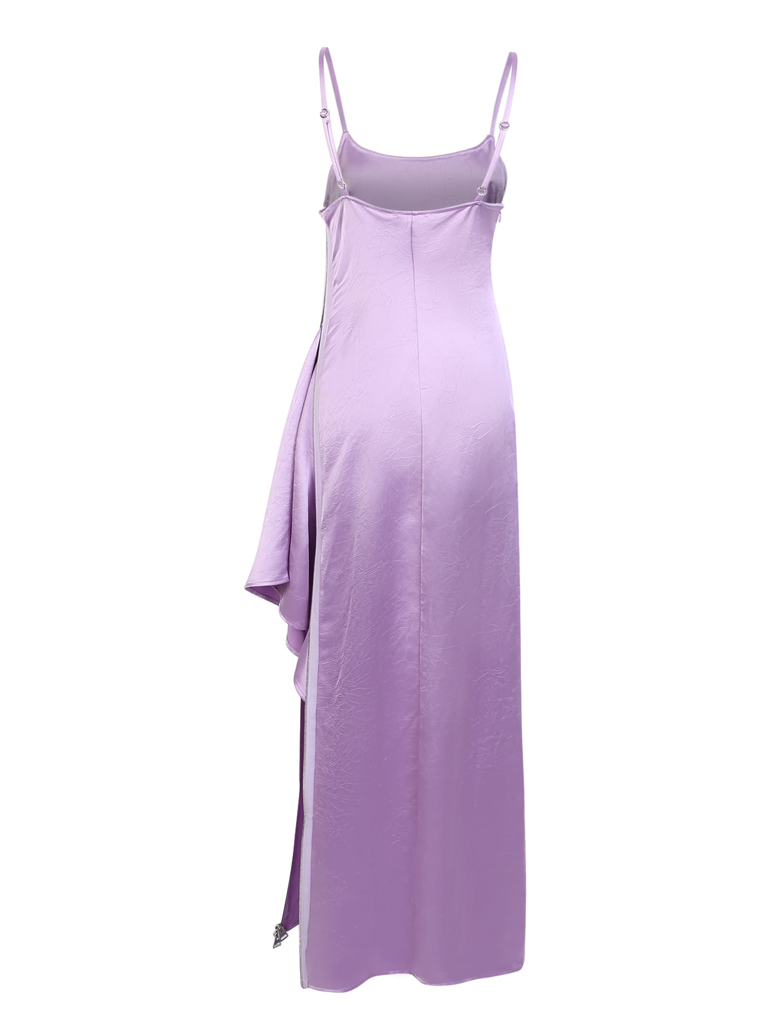 Shop Jw Anderson Crease Effect Lilac Dress In Purple