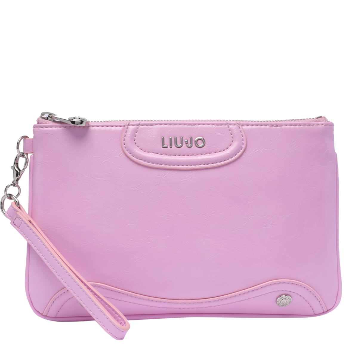 Shop Liu •jo Logo Crossbody Bag In Purple