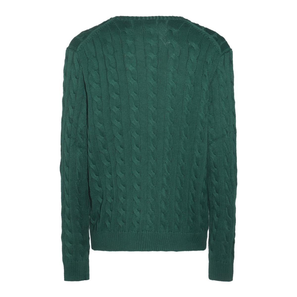 Shop Polo Ralph Lauren Cable-knit Jumper In Vintage Pine