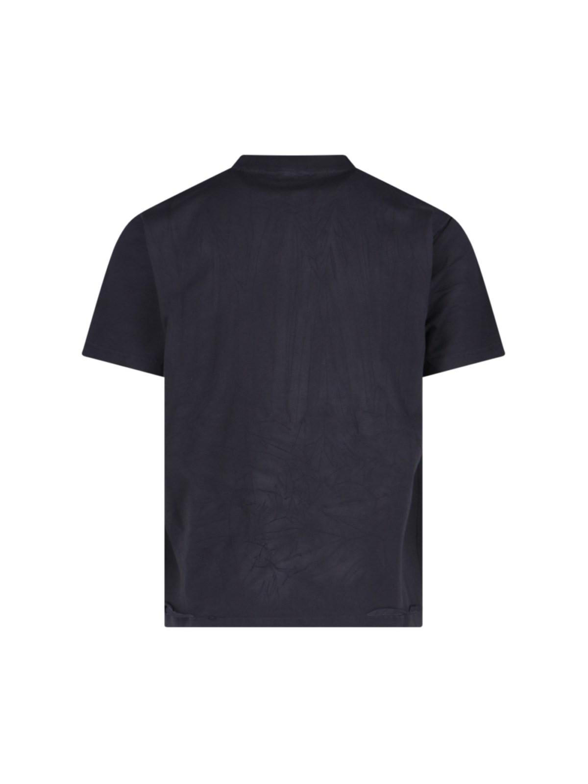 Shop Balenciaga Planet Earth Logo T-shirt In Washed Black