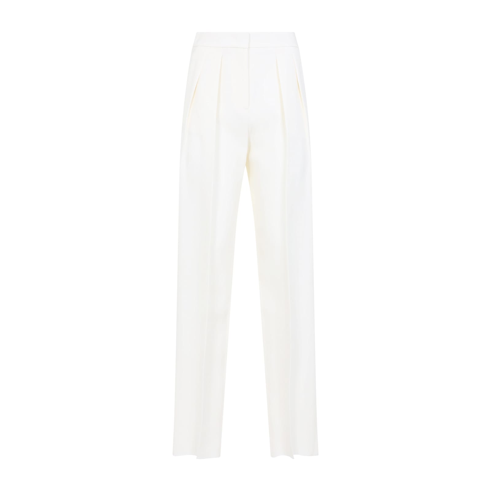 Giorgio Armani Hemp Jersey Relaxed-fit Trousers In Cloud Dancer