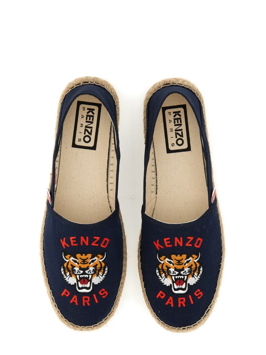Shop Kenzo Espadrille With Logo In Blue