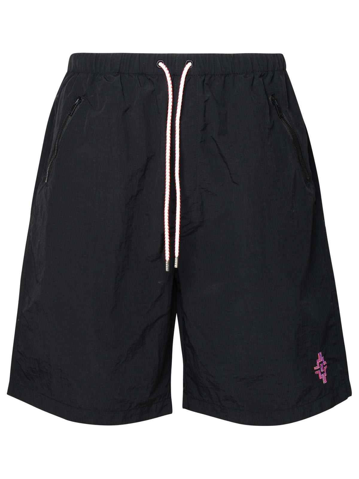 Cross Embroidered Bermuda Shorts