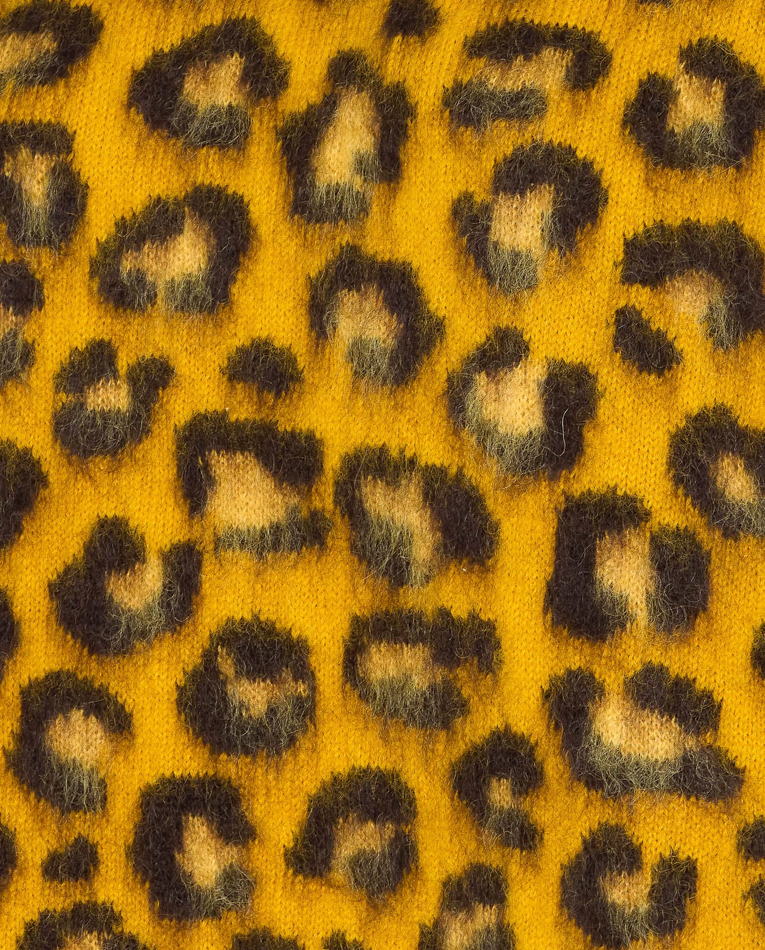 Bottega Veneta Leopard Printed Crewneck Jumper In Yellow