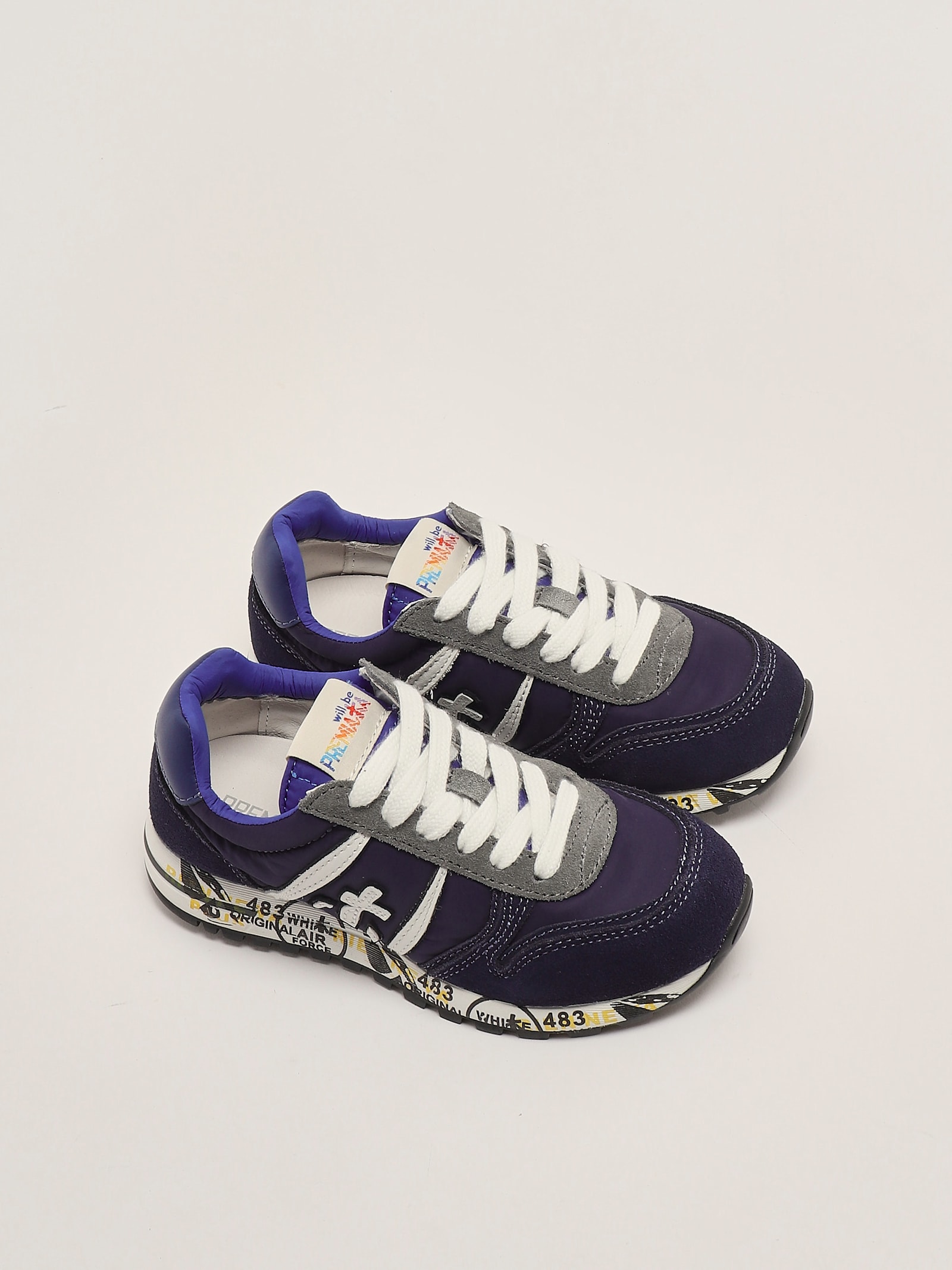 Premiata Teen Sky Low Top Sneakers In Blue