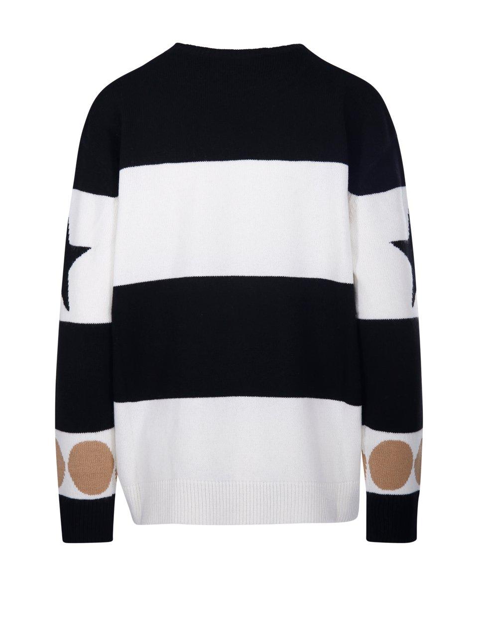 Shop Max Mara Star Patterned Crewneck Jumper In Black