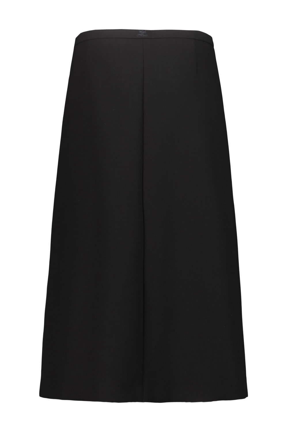 Shop Courrèges Skirt Zipped Heritage Crepe In Black