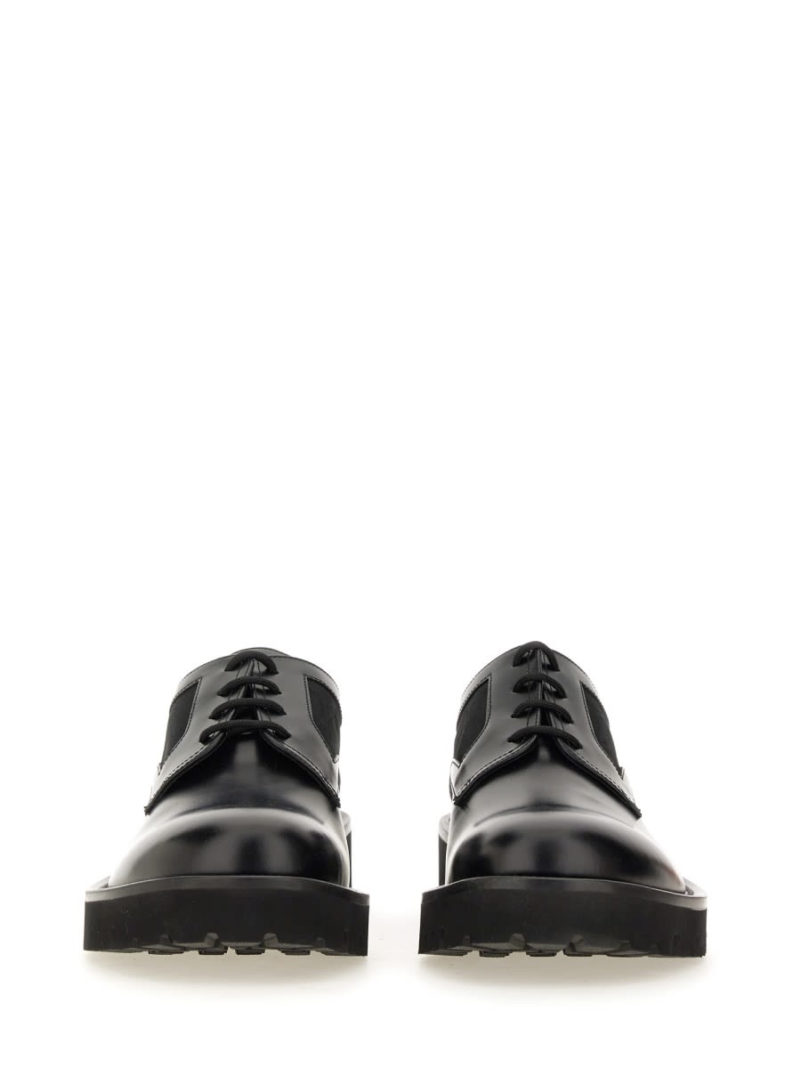 Valentino Garavani Derby Toile Loafers In Black