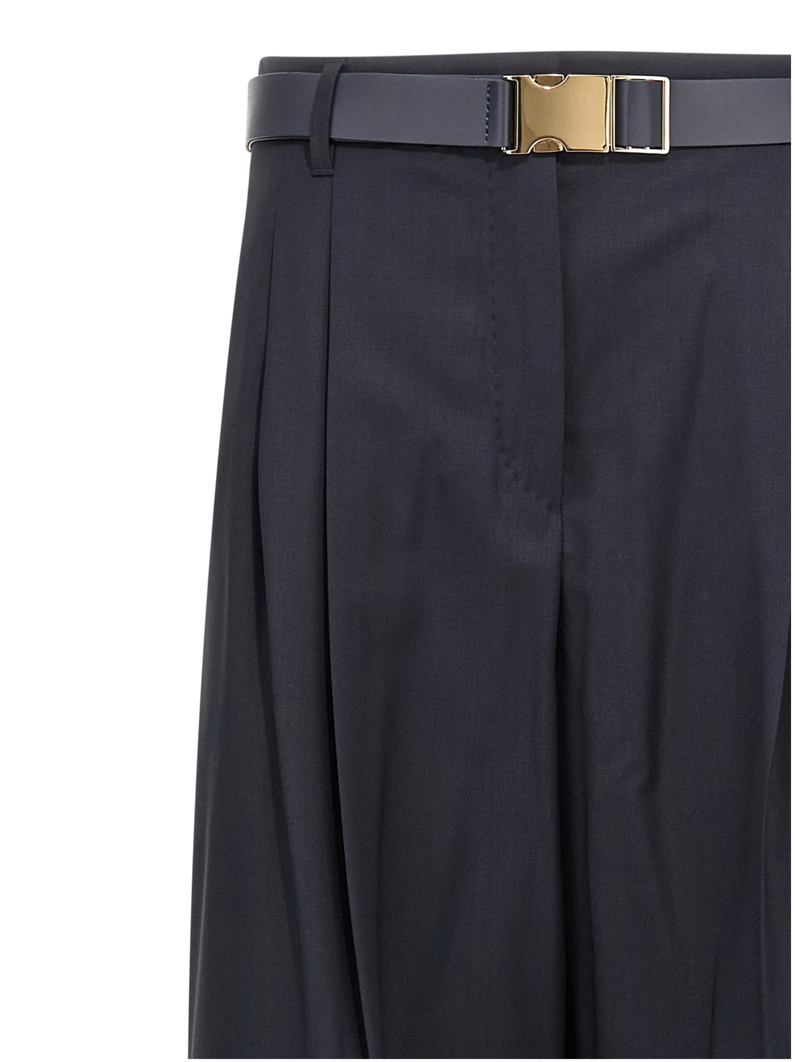 Max Mara Bergamo Pants Blue In Black