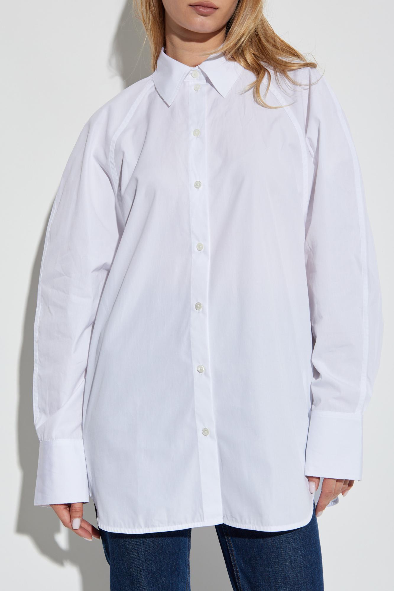 Totême Toteme Signature Organic Cotton Poplin Button-up Shirt In White