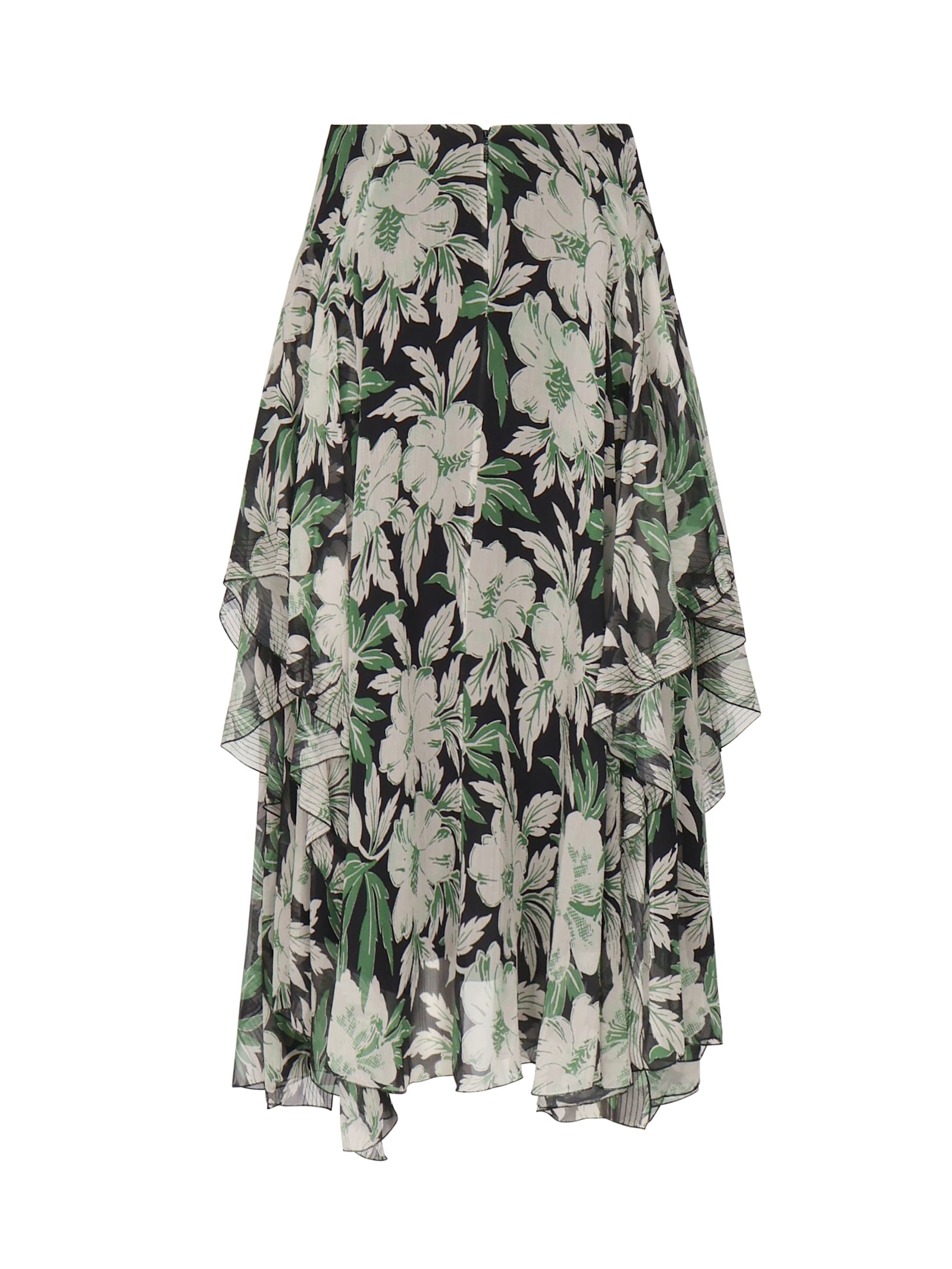Loewe Silk Skirt In Green