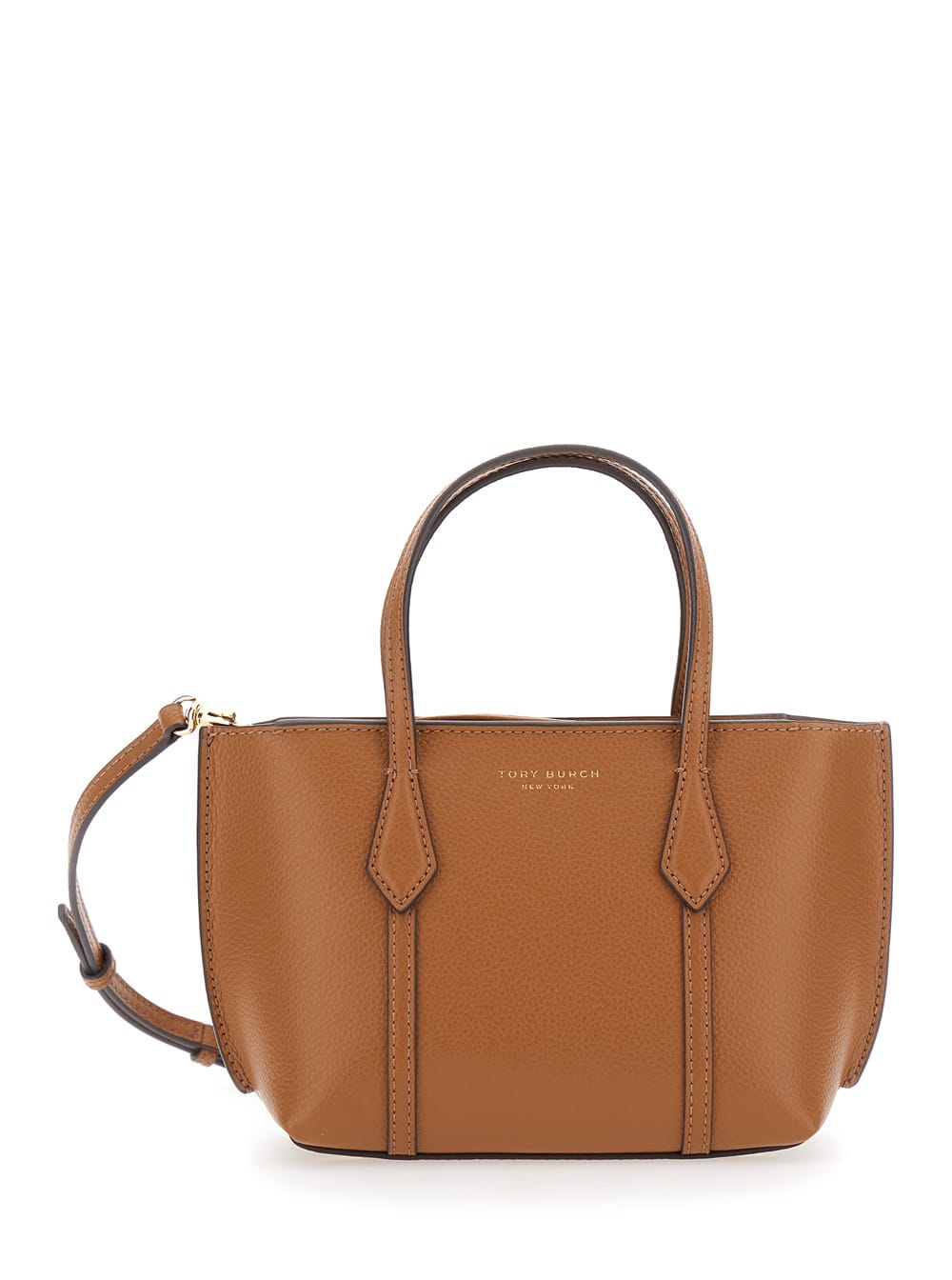 Tory Burch Perry Mini Tote In Brown