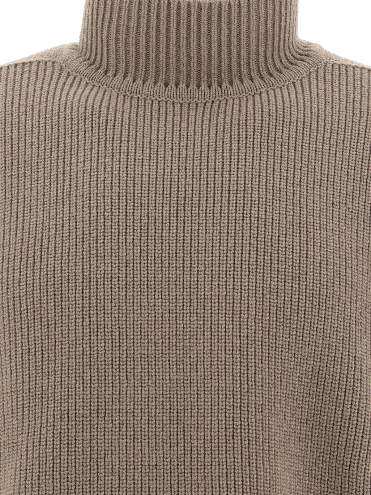 Shop Rick Owens Turtleneck Knitted Jumper In Grigio