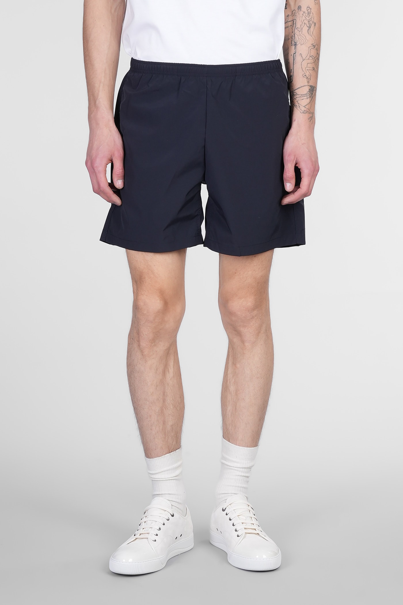 Lanvin Shorts In Blue Polyester