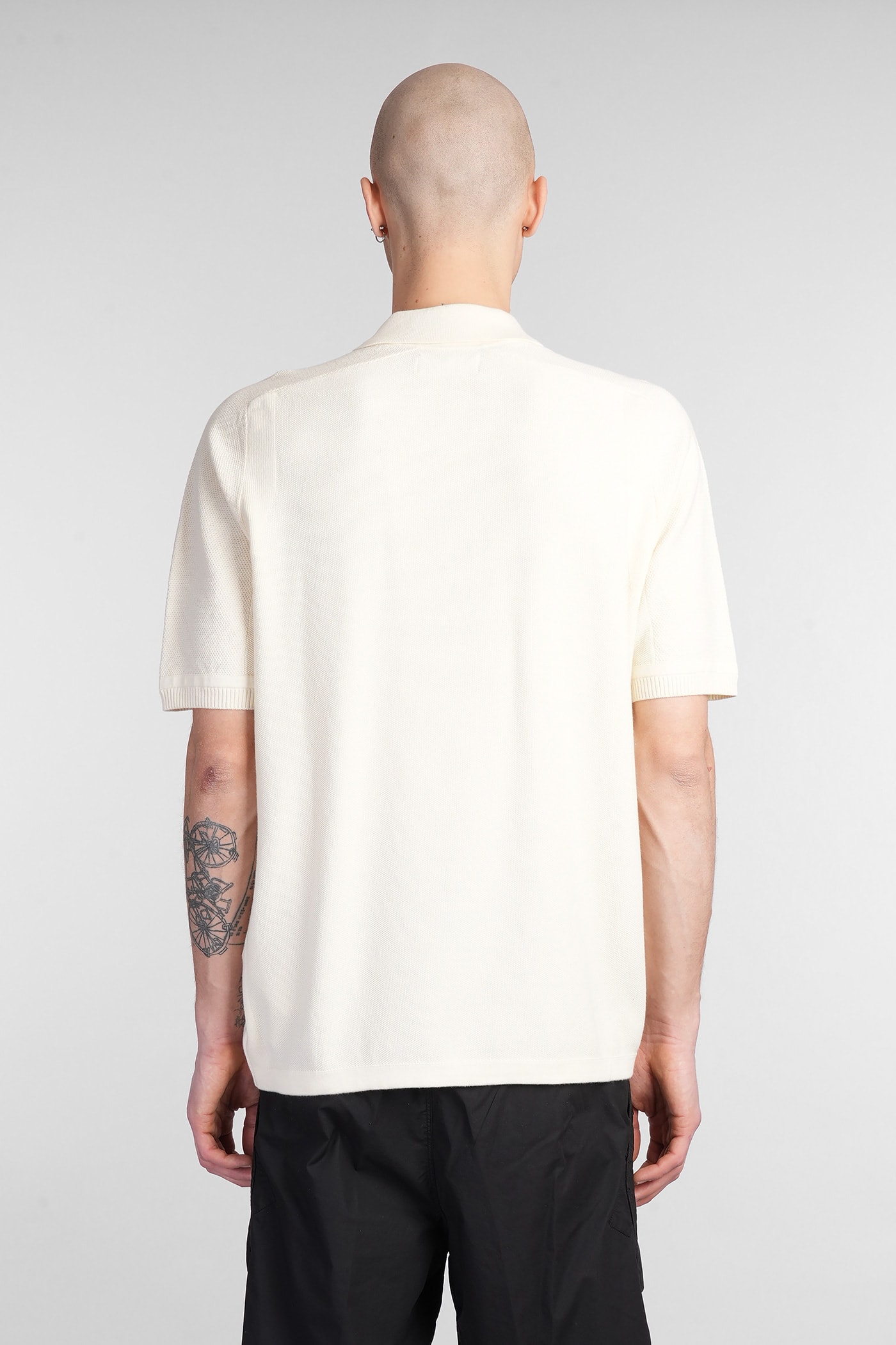 Stone Island Polo In Beige Cotton