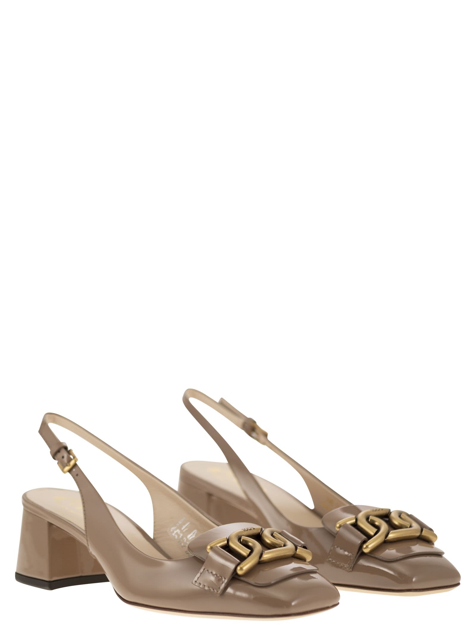 Shop Tod's Décolleté Slingback Kate In Clay