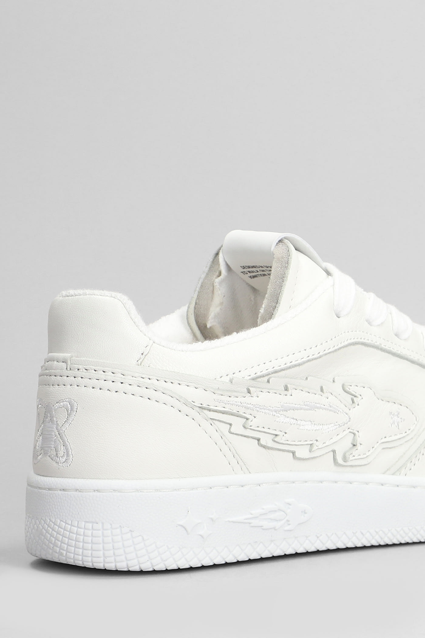 Shop Enterprise Japan Egg Rocket Sneakers In White Leather