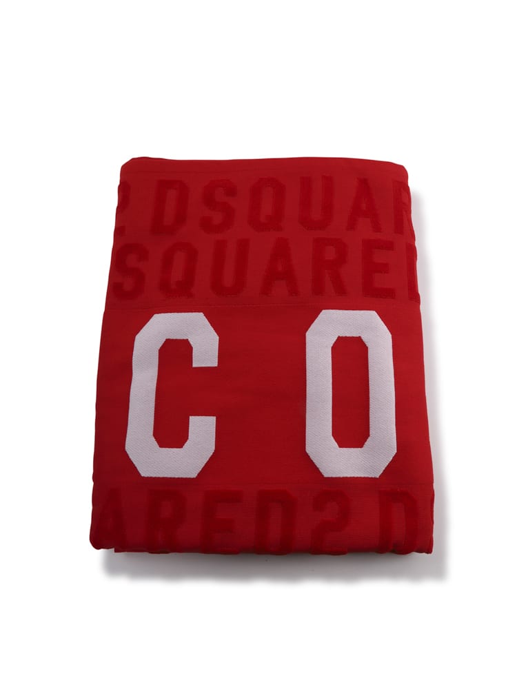 Dsquared2 Be Icon Beach Towel In Red