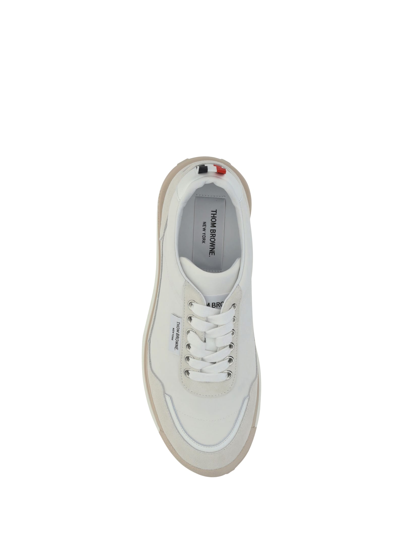Shop Thom Browne Alumni Trainer Sneakers In Tonal White Fun Mix