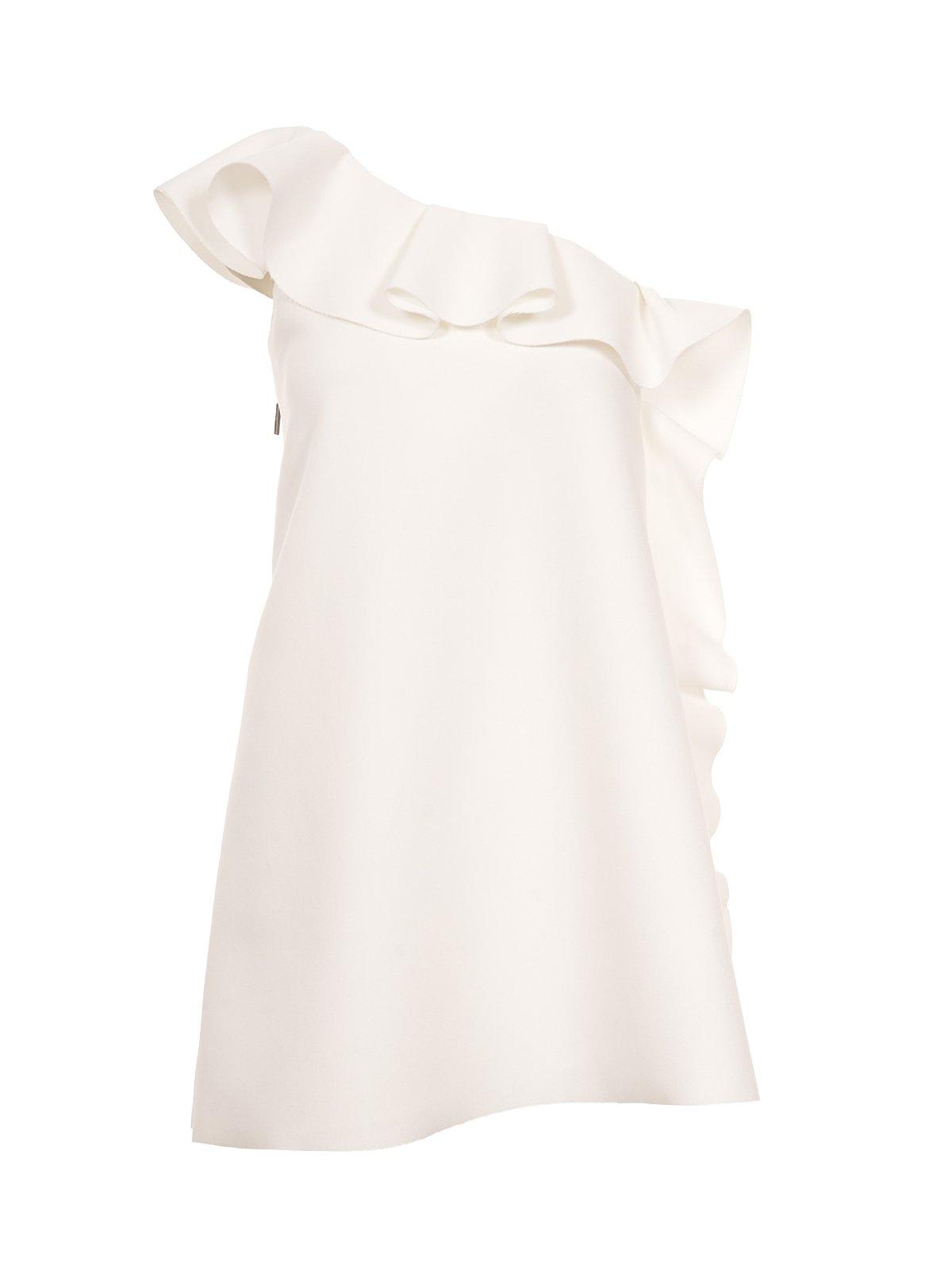 One-shoulder Ruffled Mini Dress