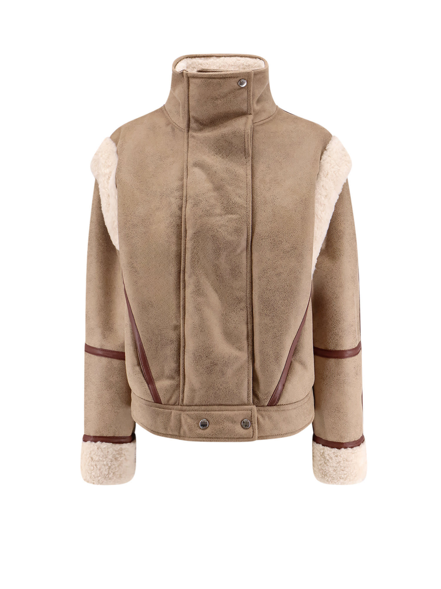 Hugo Boss Cheerlea Eco-shearling Jacket In Multi