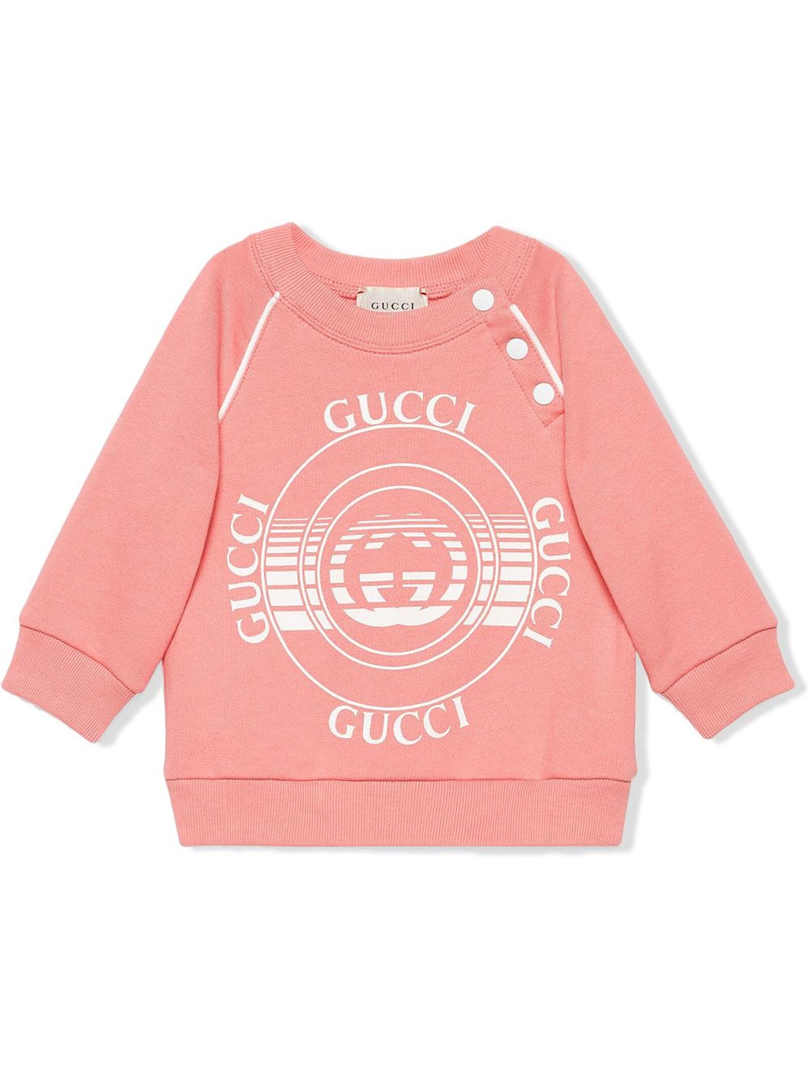 Gucci Babies' Pink Organic Cotton Sweatshirt