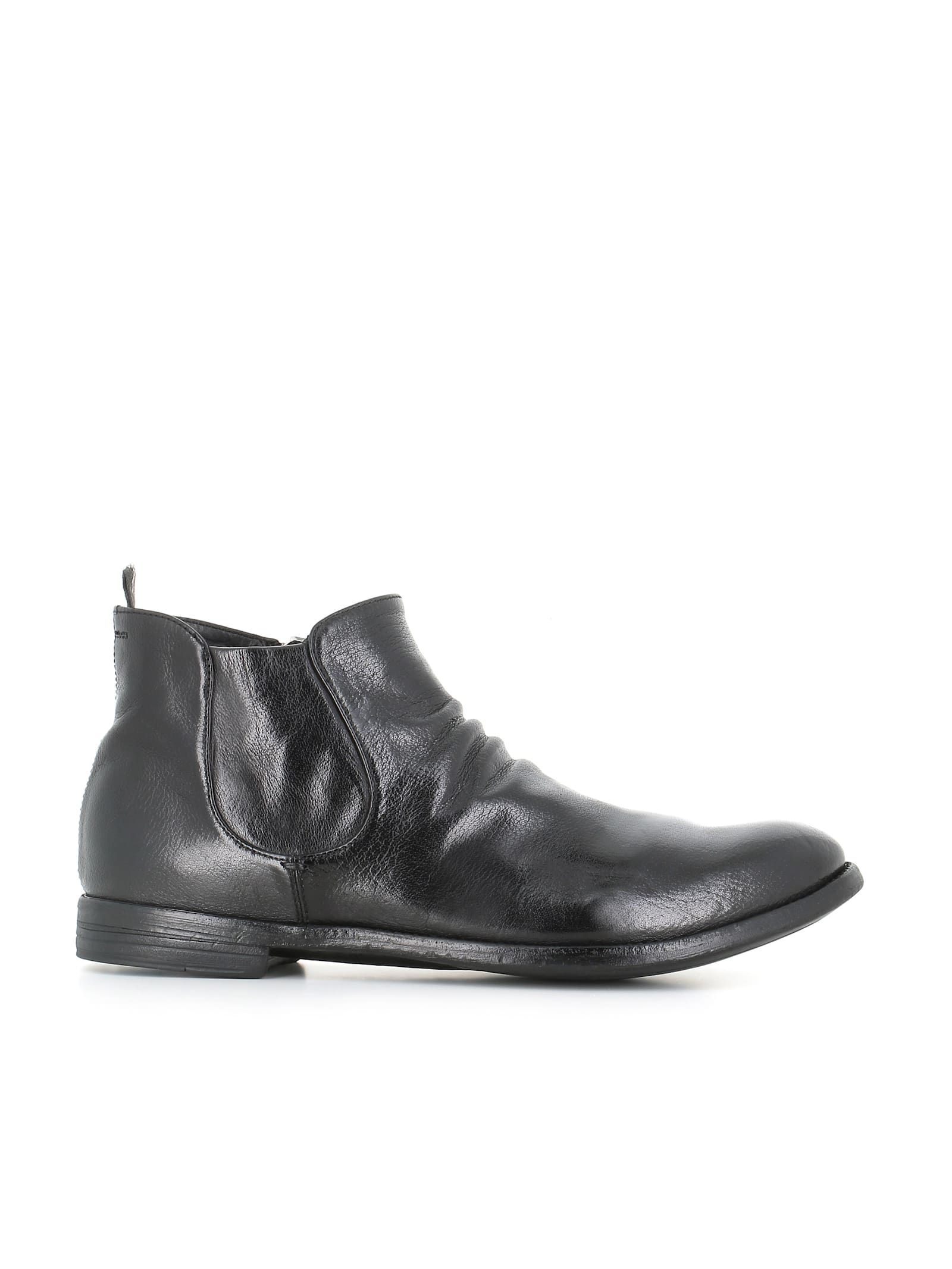Officine Creative Arc -514 Ankle Boots In Black Leather In Black