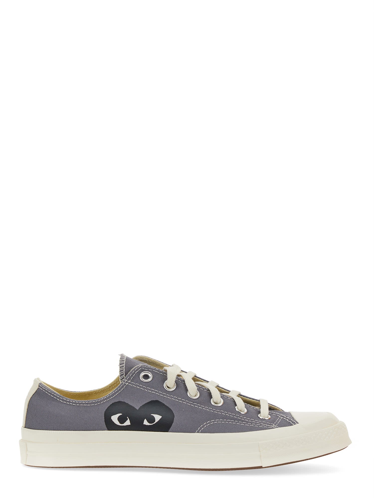 Shop Comme Des Garçons Play Canvas Sneaker In Grey