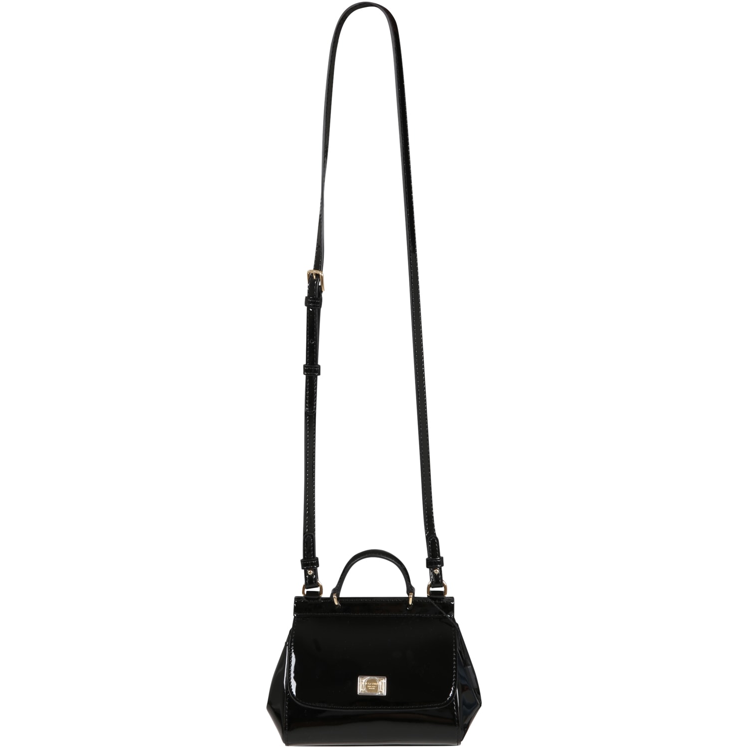 Dolce & Gabbana Black Bag For Girl With Logo