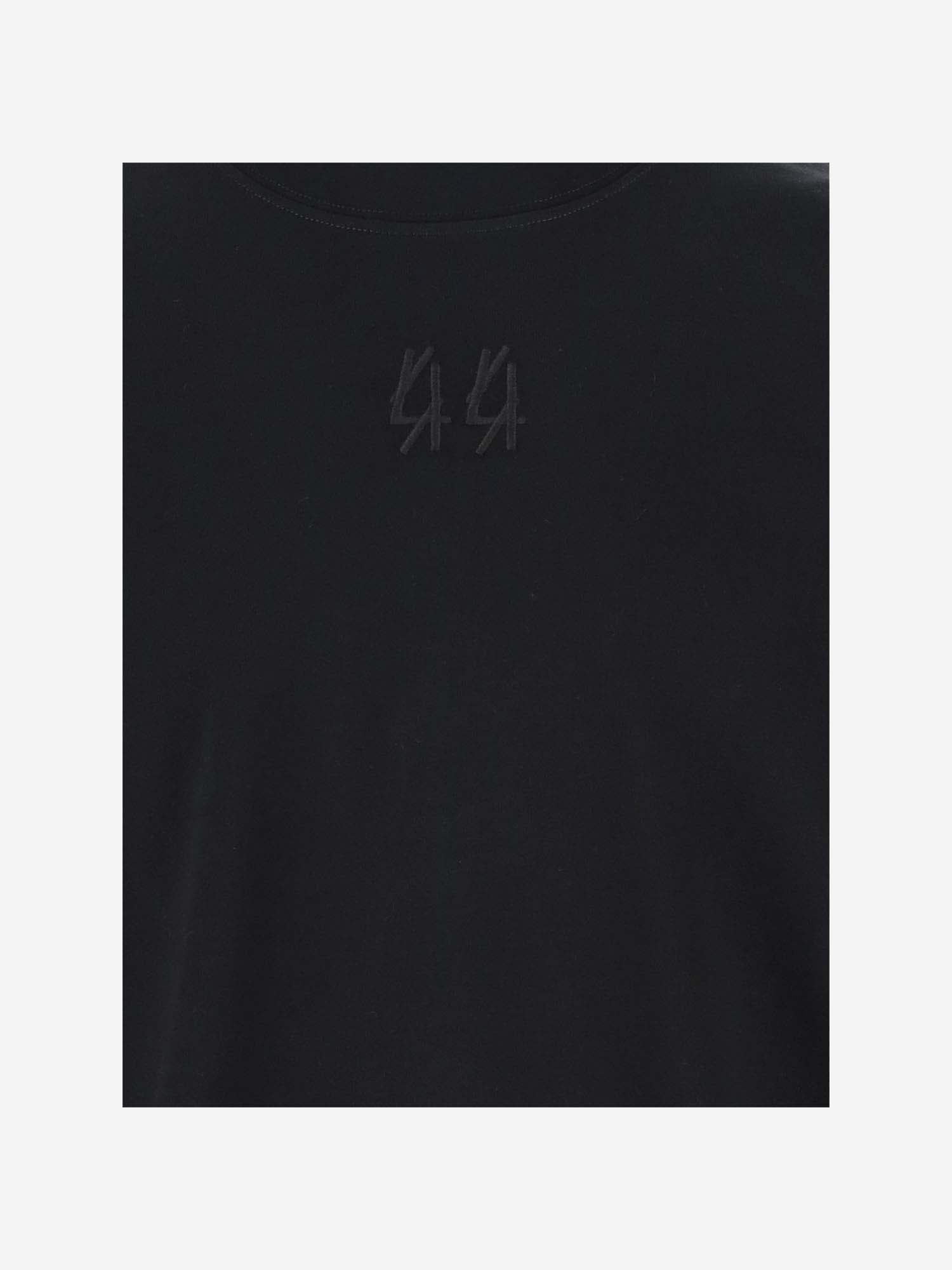 Shop 44 Label Group Cotton T-shirt With Logo T-shirt In Black