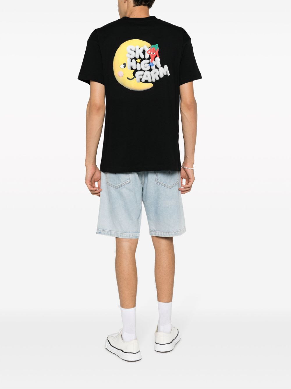 Sky High Farm Logo Cotton T-shirt In Black