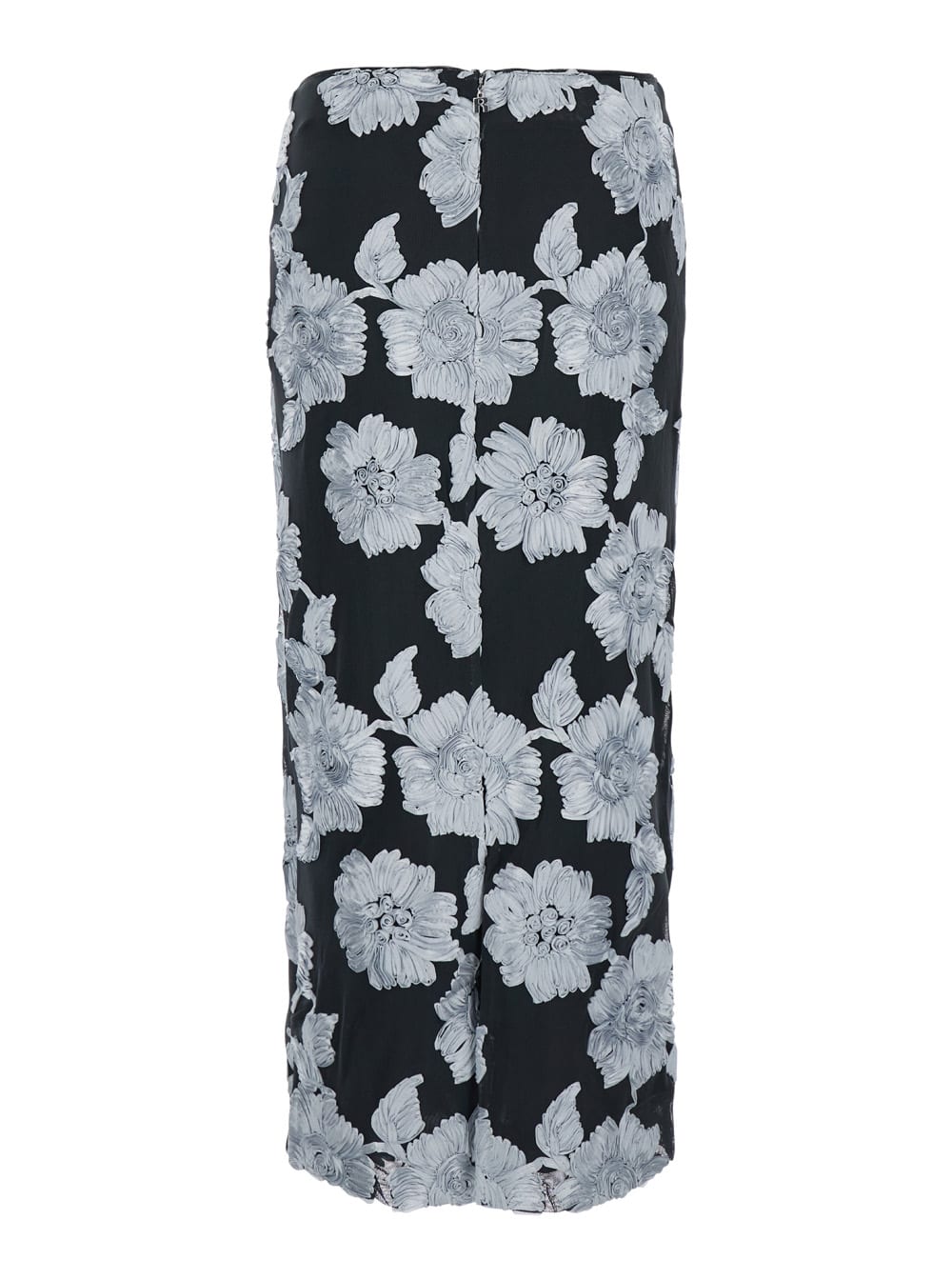 Shop Rotate Birger Christensen Flower Mesh Pencil Skirt In Multicolor