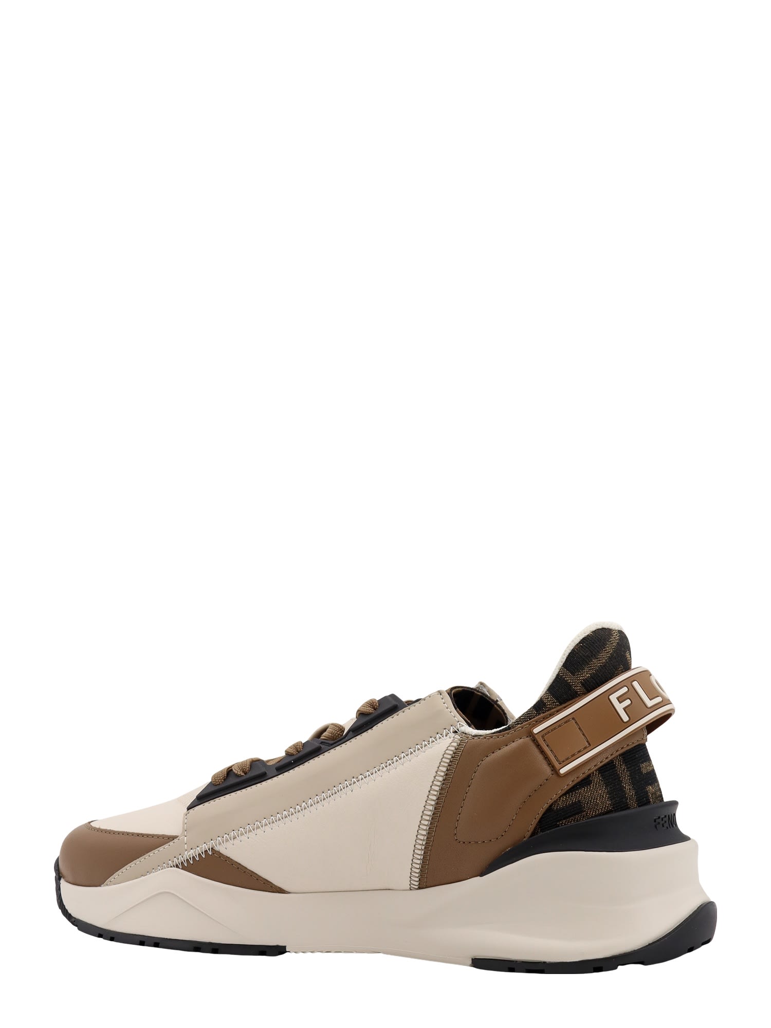 Shop Fendi Flow Sneakers In White