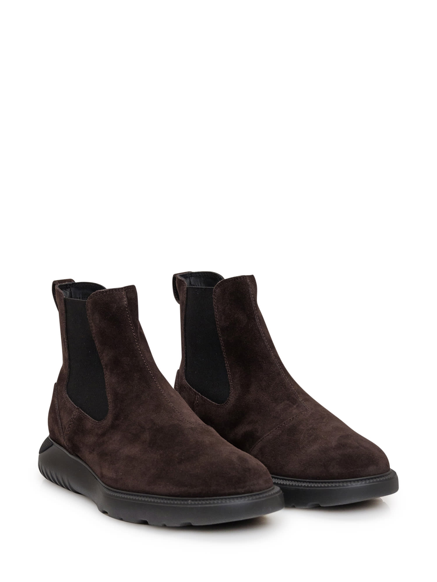 Shop Hogan H600 Chelsea Ankle Boots In Ebano