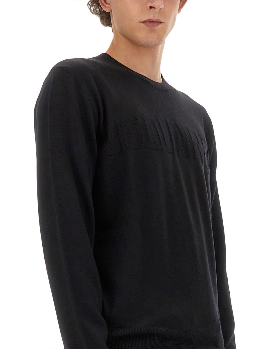 Shop Dsquared2 Jersey With Logo In Black