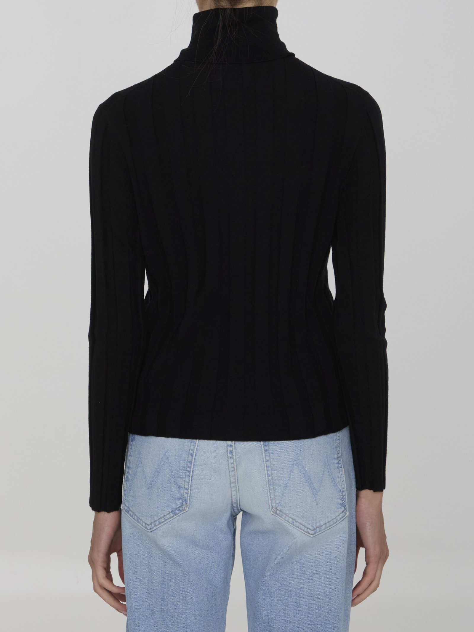 Shop Allude Virgin Wool Jumper In Black